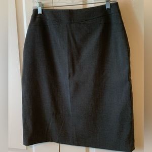 High waist, stitch accent, charcoal grey a-line skirt,EU 40